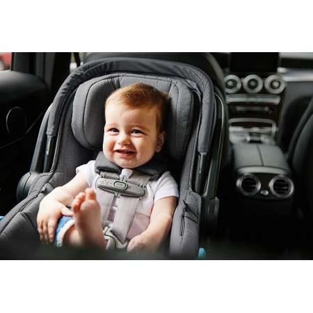 Mighty Rock Infant Car Seat -Jordan (Charcoal Melange)Merino Wool Version/Naturally Fire Retardant